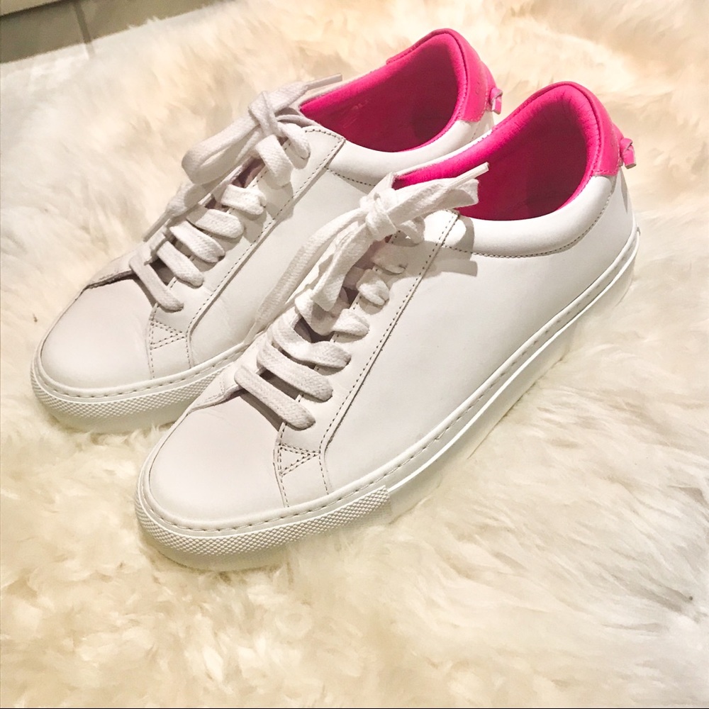 Givenchy White and Hot pink Sneakers size 35